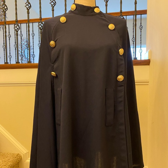 SHEIN Jackets & Blazers - Sophisticated Navy Blue Cape